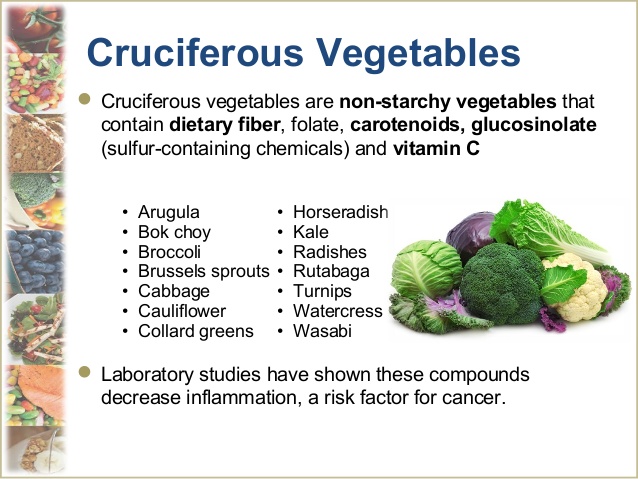 cruciferous veggies - cancer